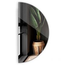 Halbrunder Spiegel - Spiegel – Dekorspiegel - Kosmetikspiegel - Badspiegel – Halbrund – ½ Ø60 cm