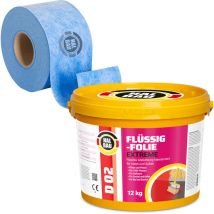 Dichtset für Duschabdichtung Bad Abdichtung Dichtband Flüssigfolie 12kg H315 - Halbau
