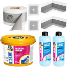 Dichtset für Duschabdichtung Bad Abdichtung Dichtband Flüssigfolie 12kg H37 - Halbau