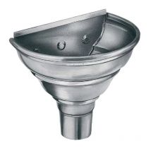 Profils De France - Halbrundes Becken mit Vorderseite aus Zink, Durchmesser 80mm