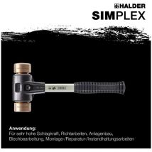 Halder - Massette simplex Fiber40mm cuivre