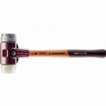 Halder - simplex maza de nylon/metal blando, con carcasa de hierro maleable y mango de madera de alta calidad - D=80 mm - 3089.080