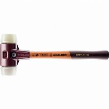 Halder - simplex maza Superplástico / nylon con carcasa de hierro maleable y mango de madera - D=60 mm - 3078.060