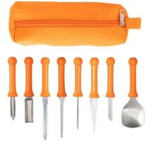 Debuns - Halloween Kit de Sculpture de Citrouille Professionnel Couteau à Découper Citrouille Outils de Sculpture de Citrouille en Acier Inoxydable