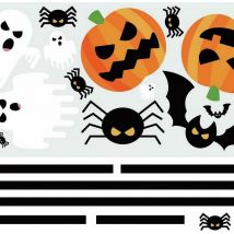 Roommates - Stickers Muraux géant Halloween Phosphorescent - Noir