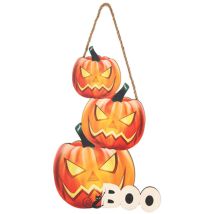 Pesce - Décoration de porte d'entrée d'halloween, signe de citrouille en bois, décoration de porte murale suspendue d'automne
