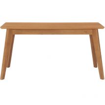 Hallowood Furniture - Aston Rubberwood Dining Bench in Light Oak Finish, 2 Seater Wooden Bench Seat, Ideal for Dining Room, Kitchen, Hallway,