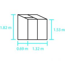 Halls - Wandgewächshaus Altan Gewächshaus aus Metall in Schwarz, Anzuchthaus mit 4 mm Wandstärke Treibhaus Schwarz