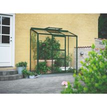 Halls - Wandgewächshaus Altan Gewächshaus aus Metall in Schwarz, Anzuchthaus mit 3 mm Wandstärke Treibhaus Schwarz