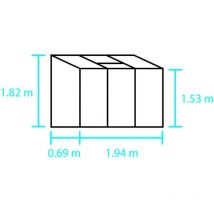 Halls - Wandgewächshaus Altan Gewächshaus aus Metall in Schwarz, Anzuchthaus mit 4 mm Wandstärke Treibhaus Schwarz