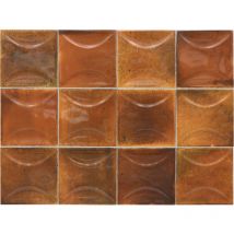 Faïence - hanoi - hanoi burnt red - 10X10 arco