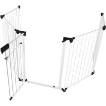 Haloyo - Barriera di sicurezza,per Camino, Cani, Animali Domestici e Stufa,310 x 2.5 x 75cm,bianco