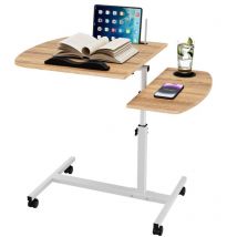 Haloyo Bewegbarer Schreibtisch, Computer-schreibtisch Mit Rollen, Computer-arbeitstisch, Schreibtisch Für Heim Und Studium, Maße: 60x40x61-95cm, 