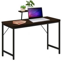 Haloyo - Computer-Schreibtisch, Schreibtisch mit Regalen, Lerntisch für das Schlafzimmer, Maße: 100x50x75cm, schwarz