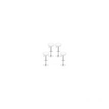 Haloyo - Ensemble 4 Tabourets de bar design plastique abs, Chaises Hauts avec Dossier et Repose-pieds, Rotatif sur 360°,Hauteur Réglable, Pied