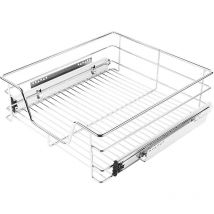 Organizer per lavabo in Argento Cromato,39 x 14 x 44 cm,argento - Haloyo