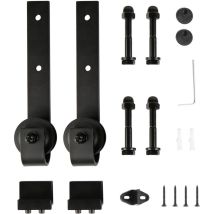 Quincaillerie Kit de Rail pour Porte Coulissante,pour Portes Coulissantes,Sans piste,120 kg,noir - Haloyo