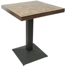 Haloyo Table De Bar Haute Petite ,Table De Cuisine Pieds En Métal, Table à Manger Pour Maison Pub Bistro 60 x 60 x 75cm,horloge rétro