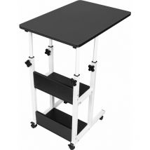 Haloyo Tavolo per laptop regolabile da 60 x 40 x 76-86.5 cm,nero