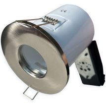 Halter für Einbaustrahler bbc Alu gebürstet IP65 GU10-Fassung