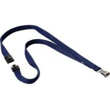 Textilband soft colour Ausweishalter 1,5 x 44 cm (b x l) Sicherheitsverschluss Karabinerhaken nachtblau 10 St./Pack.