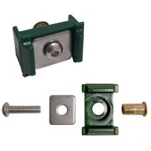 Halter Mattenhalter 10er Set Klemmhalter für Doppelstabmattenzaun Zaun Pfosten ral 6005