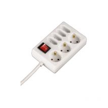 Hama - multiprise, 7 prises, avec interrupteur, 1,4 m, blanche 00108848