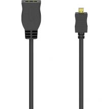 Hama - 00205168 hdmi Câble adaptateur [1x hdmi femelle - 1x hdmi mâle d Micro] noir 10 cm