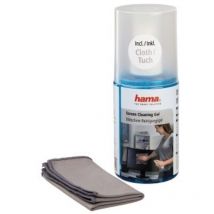 Gel de nettoyage pour écran, 200 ml + chiffon (78302) - Hama