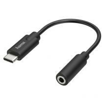 Hama - Adaptateur audio, fiche usb-c - jack femelle 3,5 mm, stéréo (00205282)