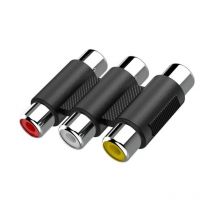 Hama - Adaptateur vidéo, 3 fiches femelles rca - 3 fiches femelle rca (00205174)