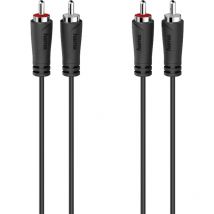 00205258 Cinch Audio Anschlusskabel [2x Cinch-Stecker - 2x Cinch-Stecker] 3 m Schwarz - Hama