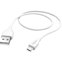 Câble de charge usb usb 2.0 usb-a mâle, USB-Micro-B mâle 1.50 m blanc 00201587 - Hama