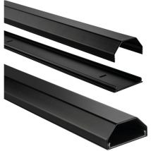 Canalina passacavi Alluminio Nero rigido (l x l x a) 1100 x 50 x 26 mm 1 pz. 00220987 - Hama
