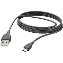 Câble de charge usb usb 2.0 usb-a mâle, USB-Micro-B mâle 3.00 m noir 00201588 C681372 - Hama