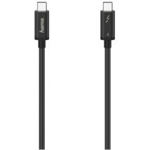 Hama - Câble de raccordement Thunderbolt Fiche mâle Thunderbolt (usb-c ), Fiche mâle Thunderbolt (usb-c ) 0.8 m noir 00