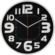 Horloge Murale Hama Emotion ø 30 Cm Silencieuse Argent/Noir