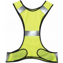 Gilet de course pr joggeurs avec sacoche, taille réglable, jaune fluo (00178132) - Hama