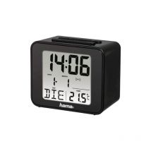 Hama - Cube Radio Despertador Digital, Madera de ingeniería, Negro