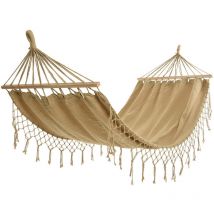 Gardeneas - Hamac D'extérieur Lisse 100x200cm Couleur Beige