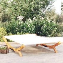 Homemiyn - inlife Hamac 165x188,5x46 cm Bois courbé massif Crème