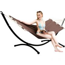 Amanka - Hamac avec Support - 300cm Support Hamac Acier - 190x80 Hamac Jardin Exterieur