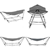 Hamac avec support pliable Gris - hamac - hamacs - Home & Living - Gris