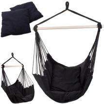Jardibricodeco - hamac brésilien suspendu avec 2 coussins