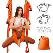 Leogreen - Hamac de Yoga Aérien Kits, Balanoire de Yoga en pour Le Yoga Anti-gravité, avec Sac de Transport et 2 Sangles d'extension, Capacité 300 kg