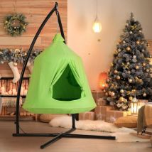 Tlgreen - Hamac d'enfants avec Support,Fauteuil Suspendu pour intérieur et extérieur,Chaise Balançoire Suspendue avec lumières LED,capacité de Charge