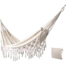 Fitags - Hamac d'extérieur, Double Coton, hamac brésilien de Jardin, Convient pour 2 Adultes idéal pour Porche, Voyage, Camping(Max Load 450 lbs)