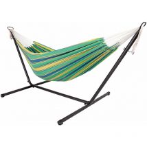 Spetebo - Hamac double avec cadre en acier - Modèle : Jungle Stripe