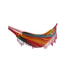 Hamac Detente - Hamac 2 personnes à franges multicolore et rayé