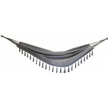 Hamac Detente - Hamac double gris avec pompons